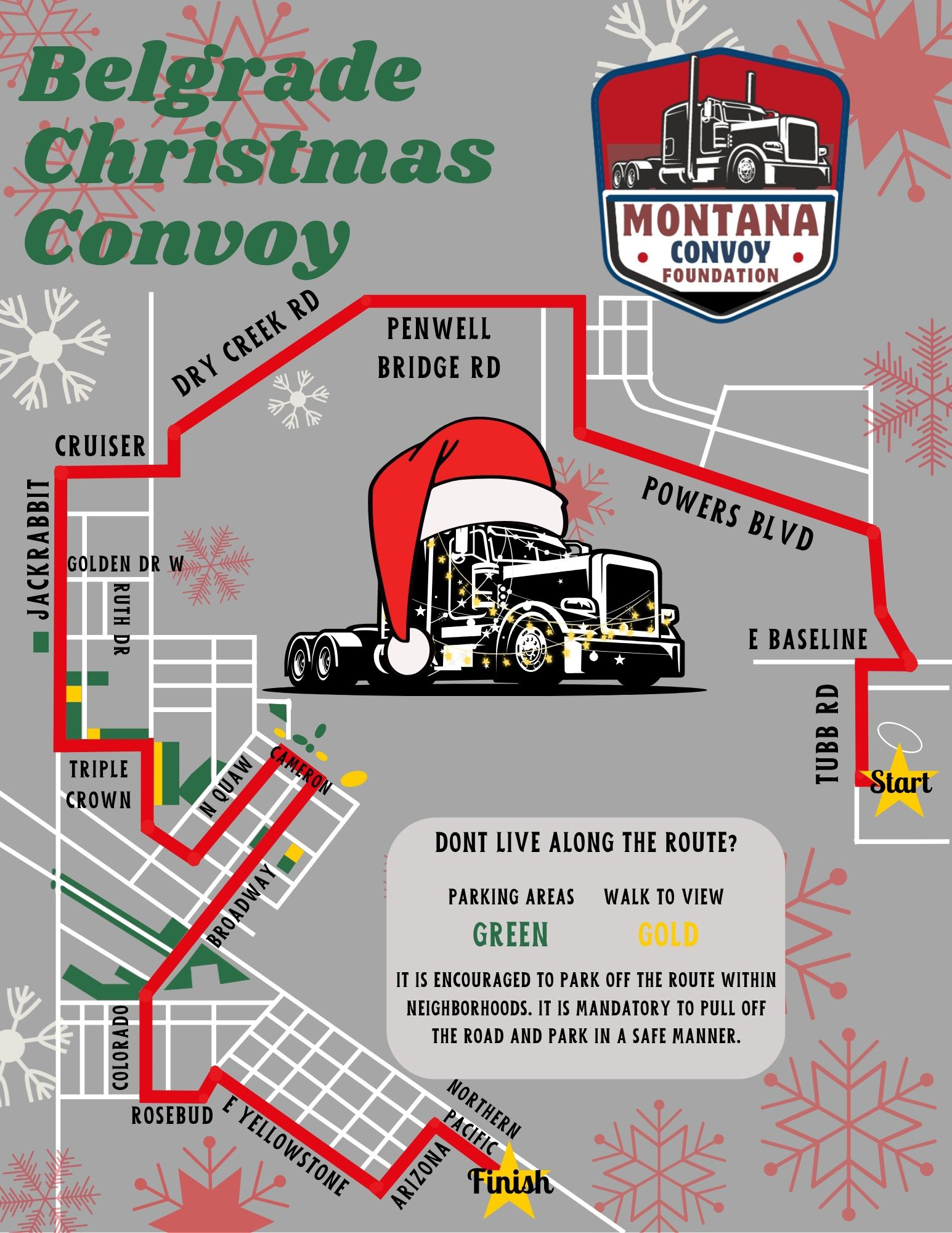 Montana Truck Convoy Route Belgrade Montana